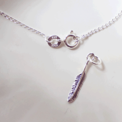 Sterling silver curb chain 1mm wide - 16 inch long