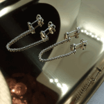 Double piercing earrings