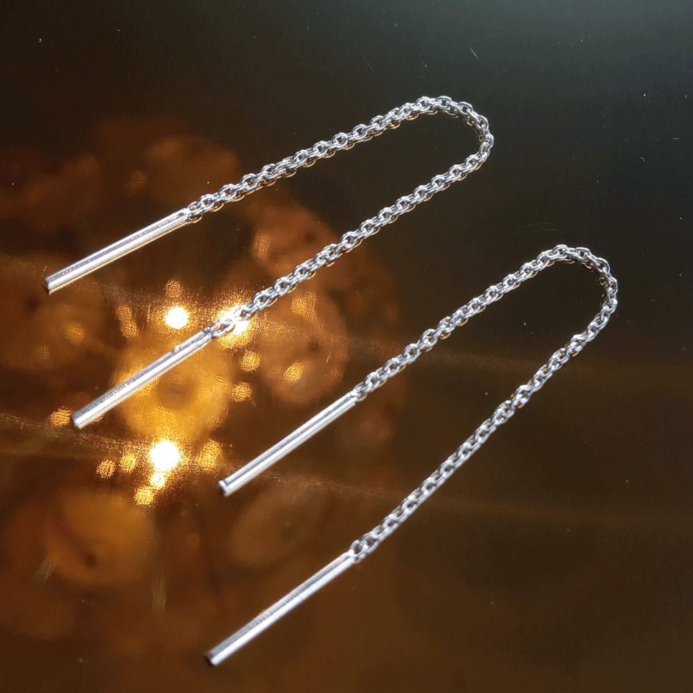 Plain threader earrings