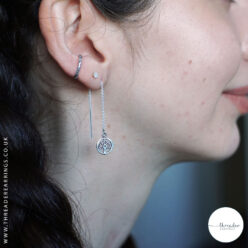 Sterling Silver tree of life threader earrings