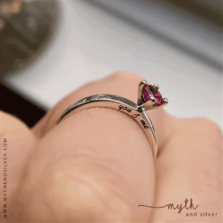 Sterling silver "You and me" ring