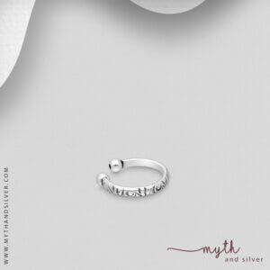 Sterling silver ear cuff 925 Sterling silver oxidised ear cuff