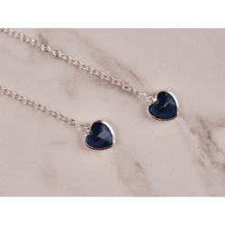 Dark blue threader earrings