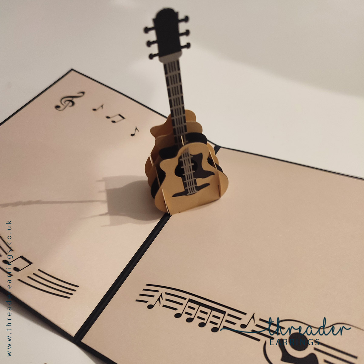 Guitar pop up birthday card