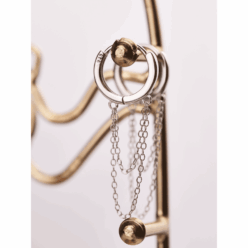 925 Sterling silver chain hoops