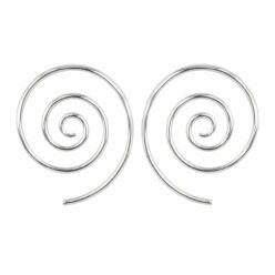 Sterling silver spiral hook earrings
