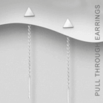 Triangle pull through earrings