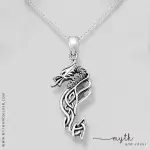925 Sterling Silver Celtic Dragon Pendant