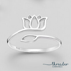 925 Sterling silver lotus ring