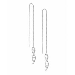 Sterling silver DNA threader earrings
