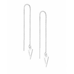 925 Sterling silver triangle threader earrings