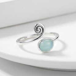 Sterling silver chalcedony ring