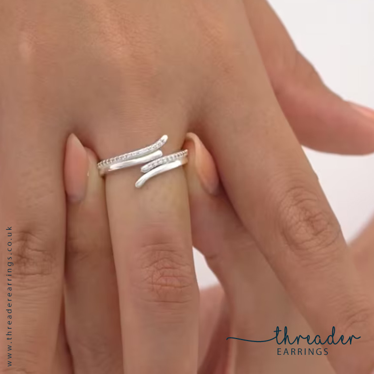 Artisan adjustable ring with Cubic Zirconia - Image 3
