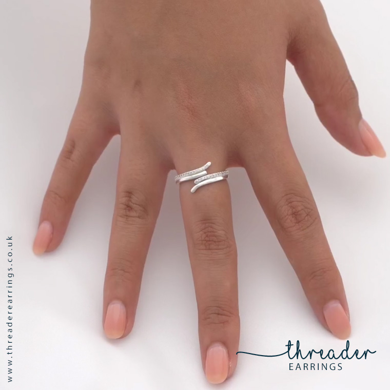 Artisan adjustable ring with Cubic Zirconia - Image 2