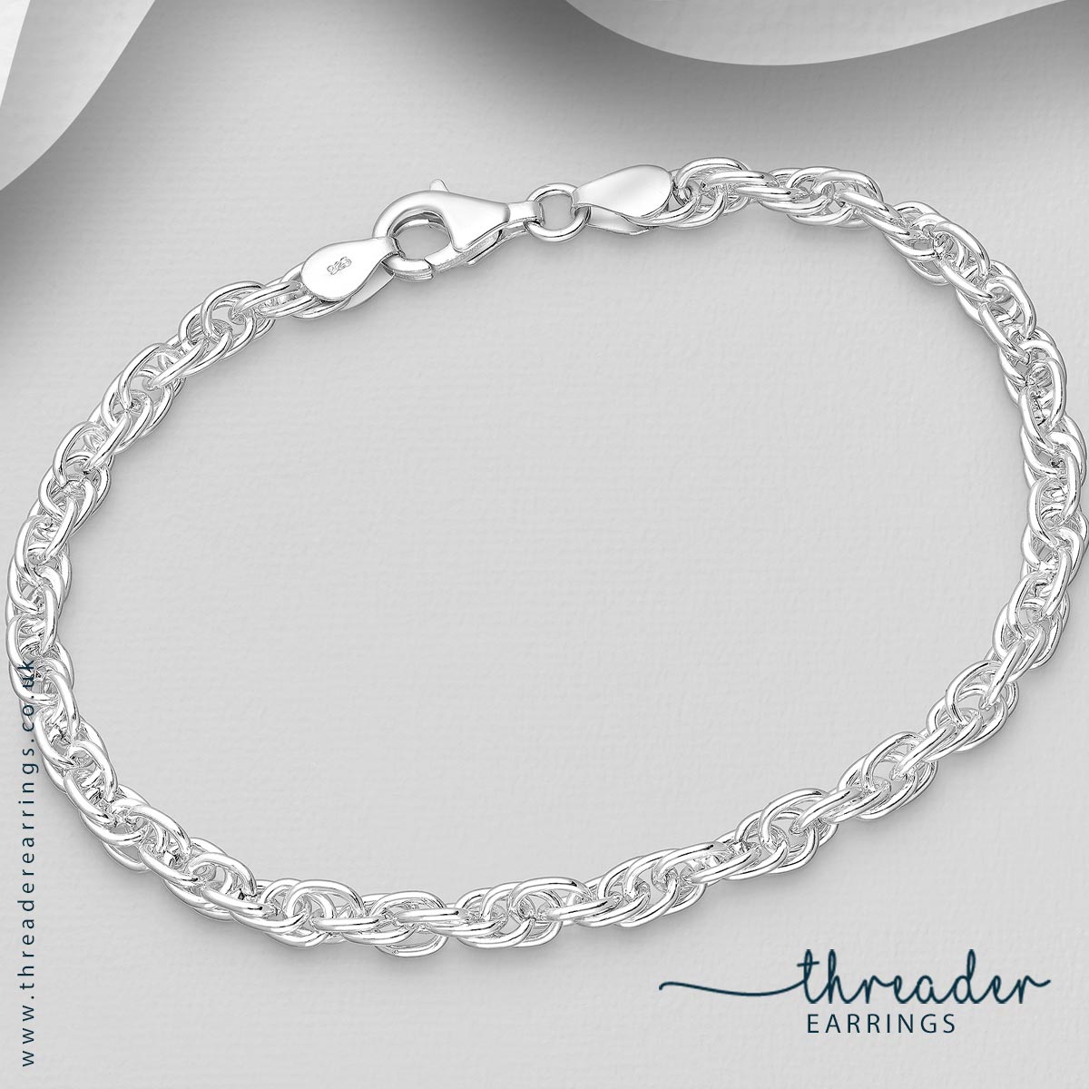Sterling silver chain bracelet