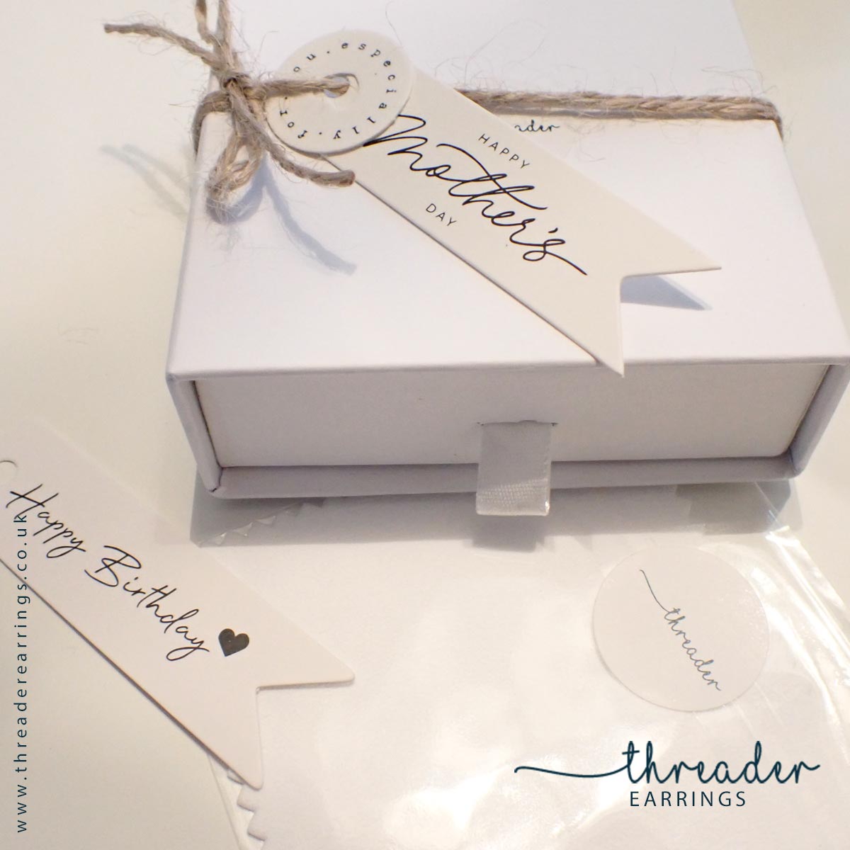 White draw gift box