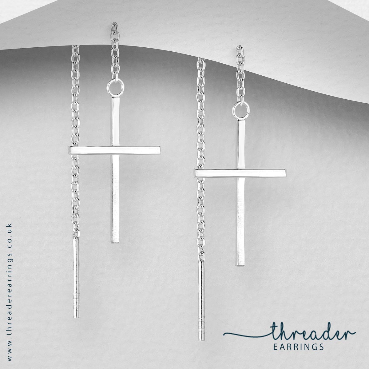 Cross threader earrings