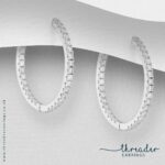 Silver and CZ hoops