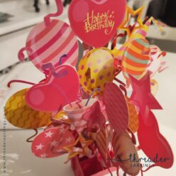 Happy birthday balloons card