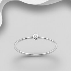 Tiny cz stone ring