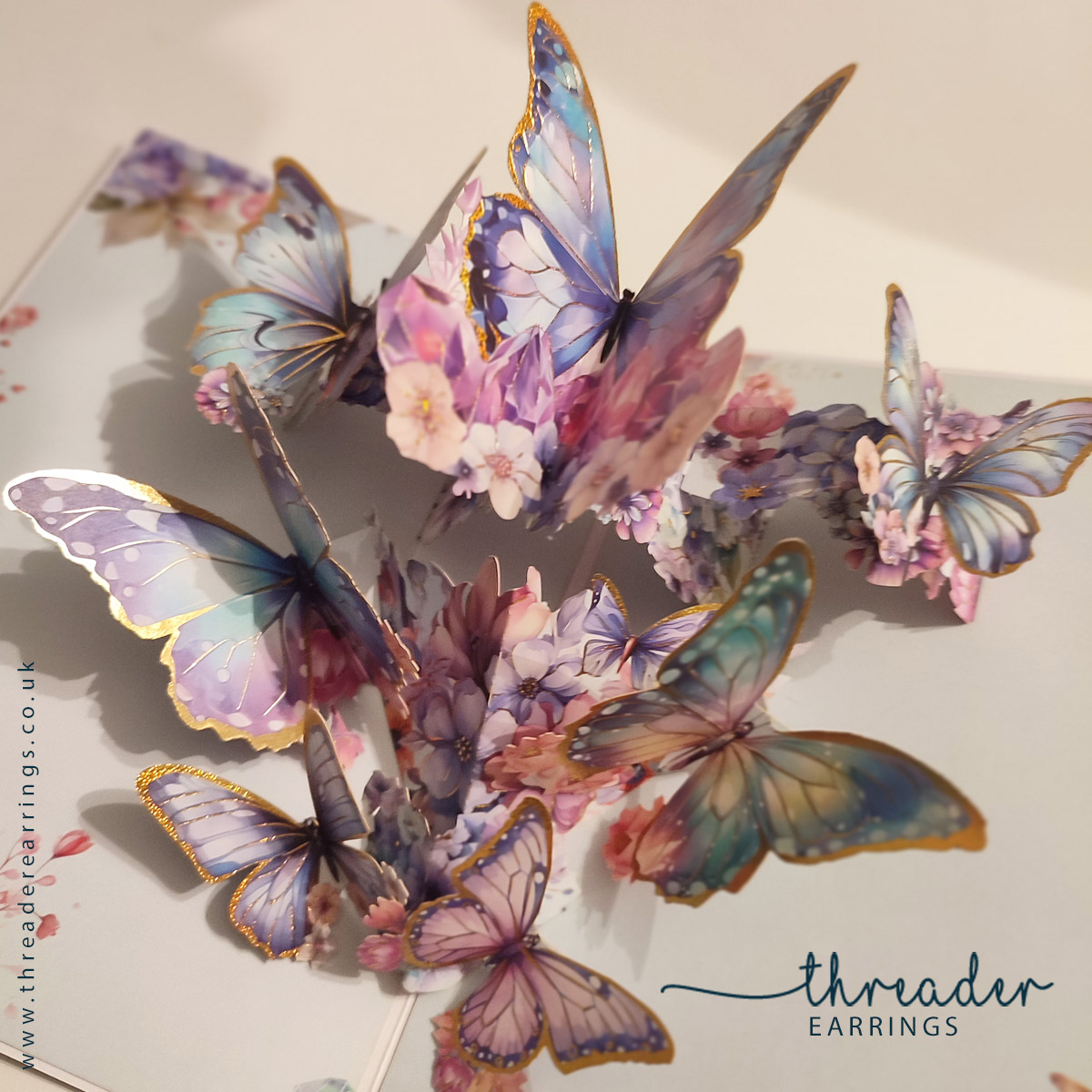 Pop up butterfly greetings card