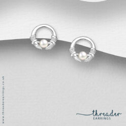 925 Sterling silver claddagh earrings