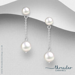 Pearl drop earrings in 925 Sterling silver