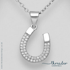 Silver horseshoe pendant