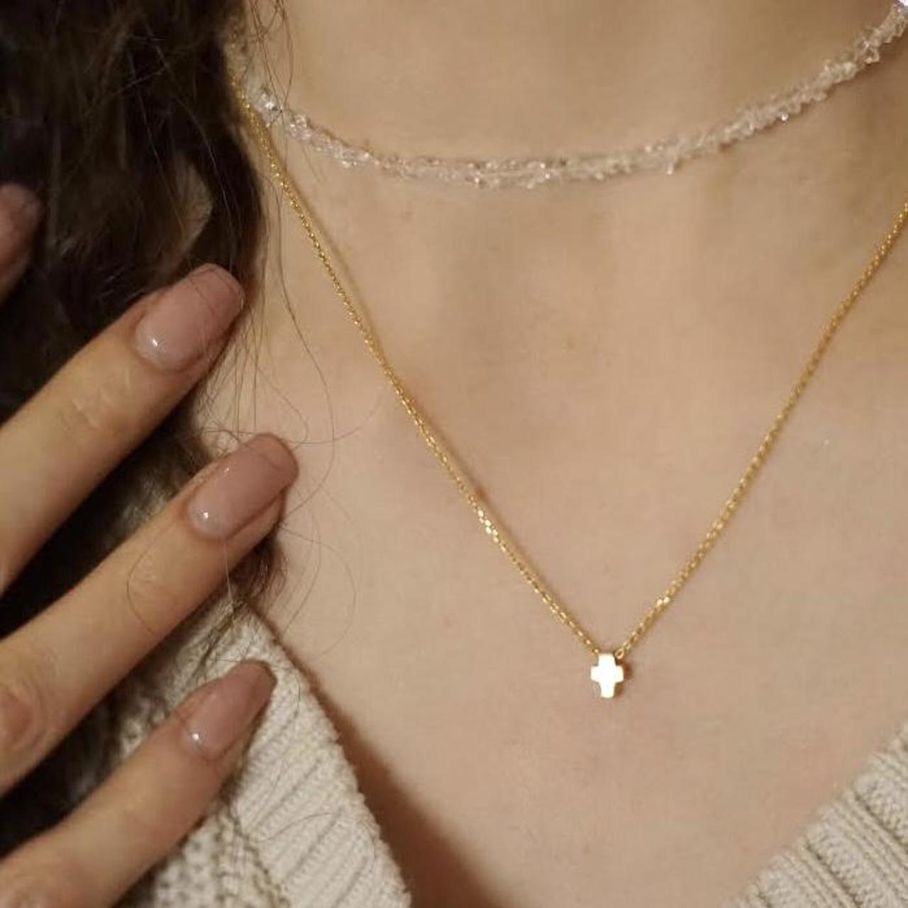 925 small cross slider necklace - Image 4