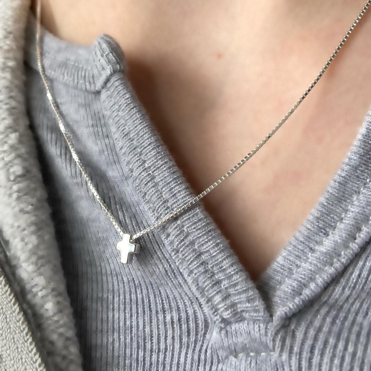 925 small cross slider necklace - Image 6