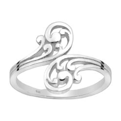 925 Sterling silver swirl ring
