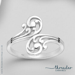 Silver swirl ring