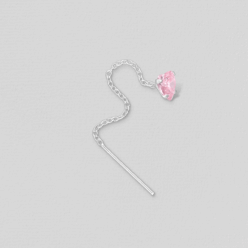 Heart pull through earrings