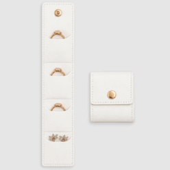 White PU jewellery roll