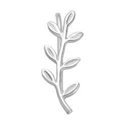 Sterling silver branch ear climber, on a white background