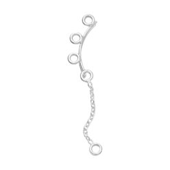 925 Sterling Silver five circle ear climber