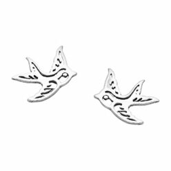 Sterling Silver sparrow stud earrings
