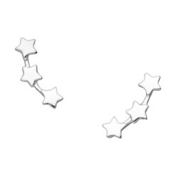925 Sterling Silver triple star stud earrings