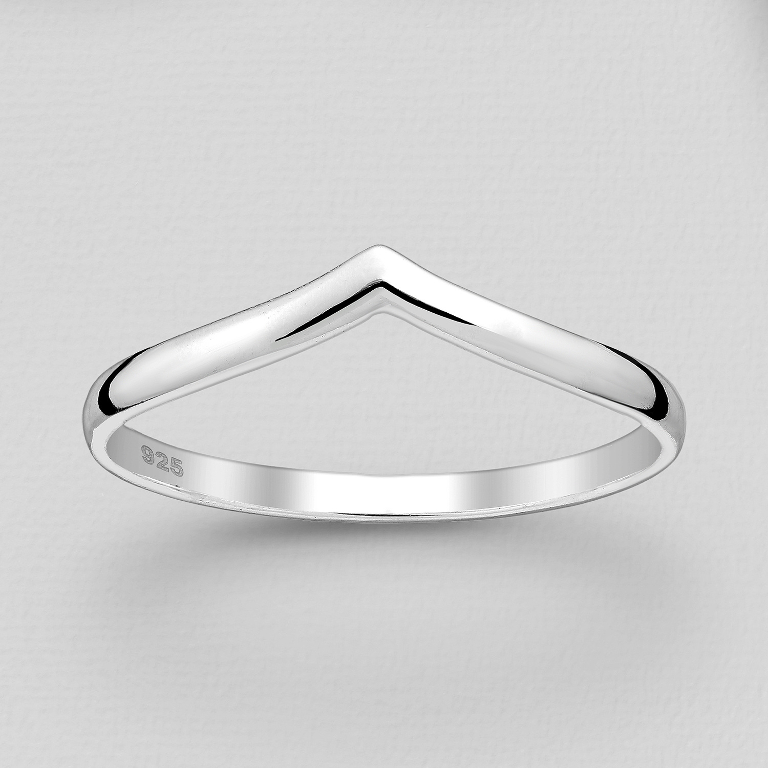 Sterling Silver Wishbone Chevron Ring - Image 4