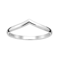 Sterling Silver Wishbone Chevron Ring