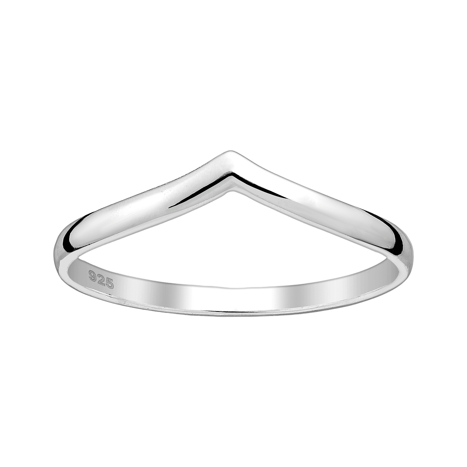 Sterling Silver Wishbone Chevron Ring
