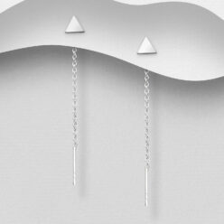 Triangle pull-through threader earrings